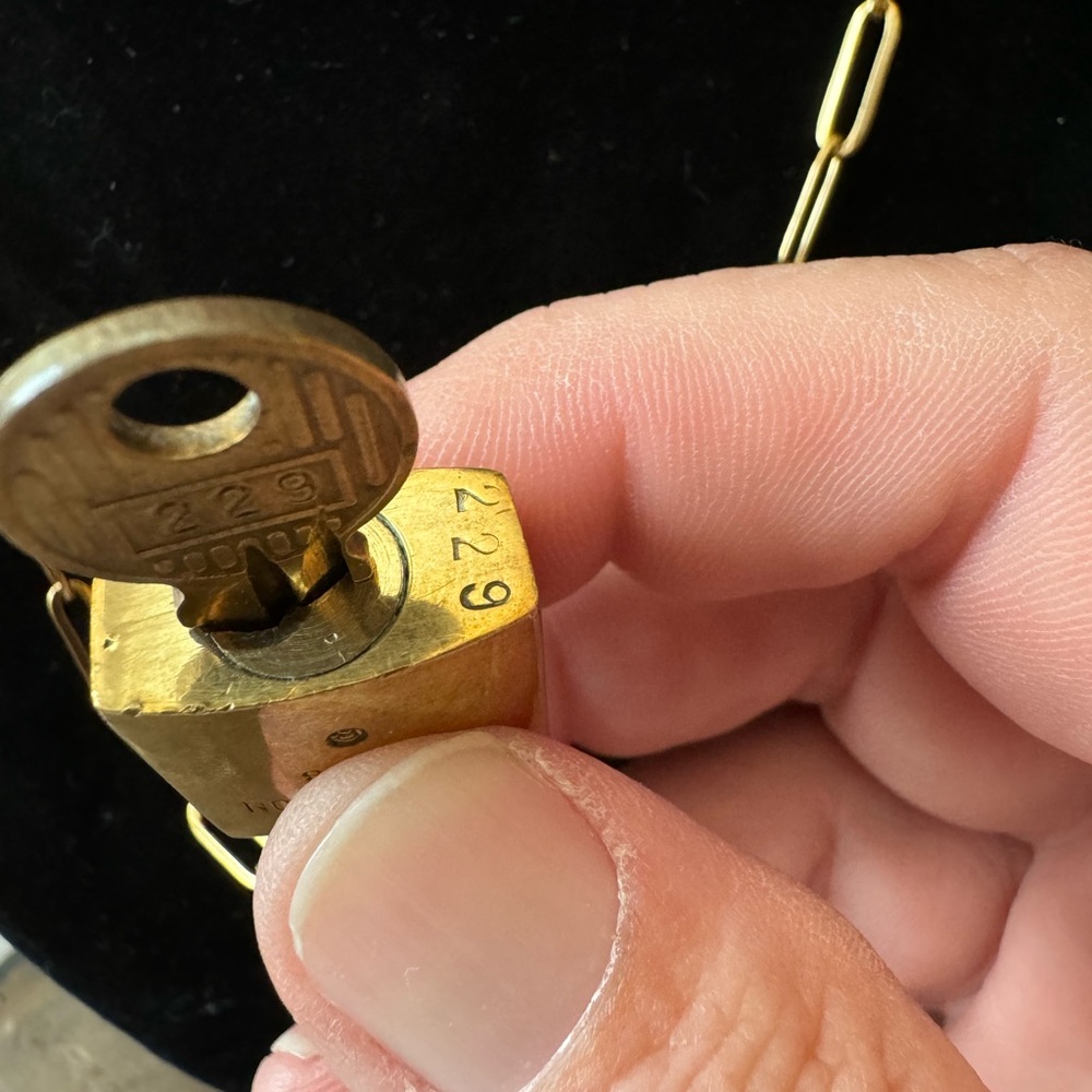 Louis Vuitton 200 Series Lock and Key on a chain. Number 229 - Picture 5 of 7